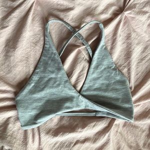 Crop Shop Boutique Sierra Crop sports bra light grey marl